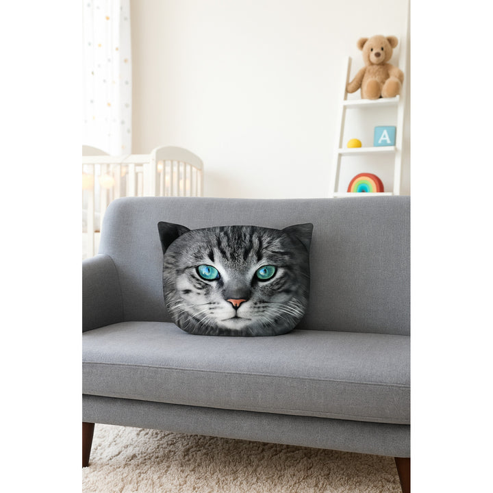 Bertoni díszpárna Cat Fritz 30x45 cm, bársony, macskamintás, antiallergén betéttel