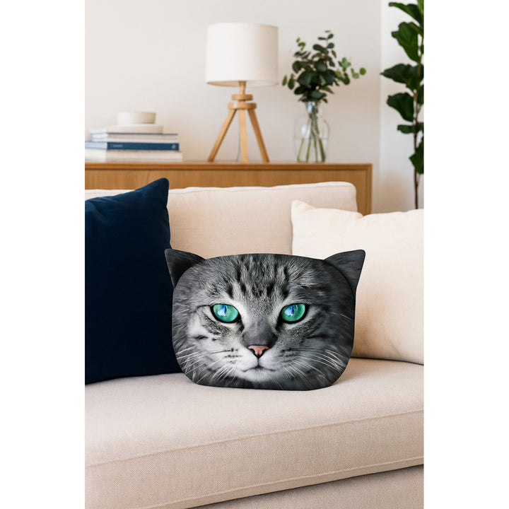 Bertoni díszpárna Cat Fritz 30x45 cm, bársony, macskamintás, antiallergén betéttel