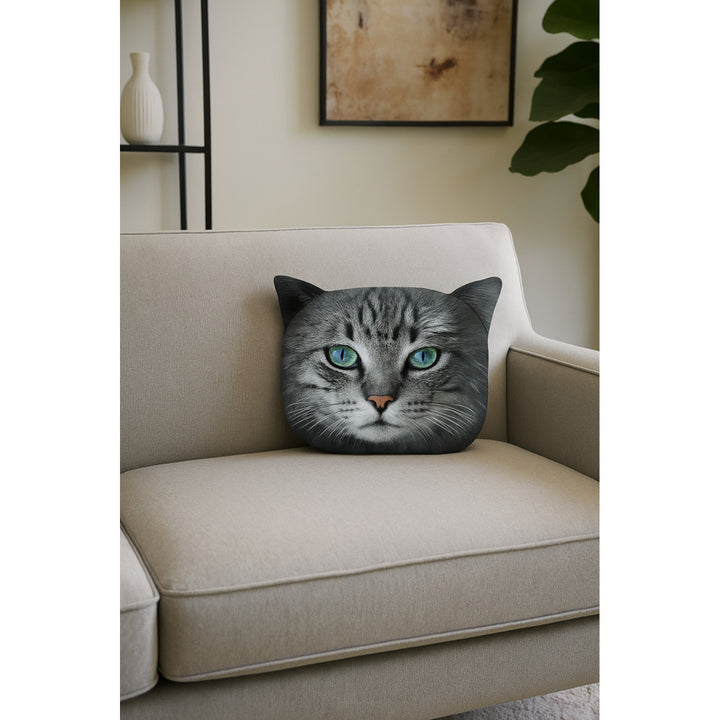 Bertoni díszpárna Cat Fritz 30x45 cm, bársony, macskamintás, antiallergén betéttel
