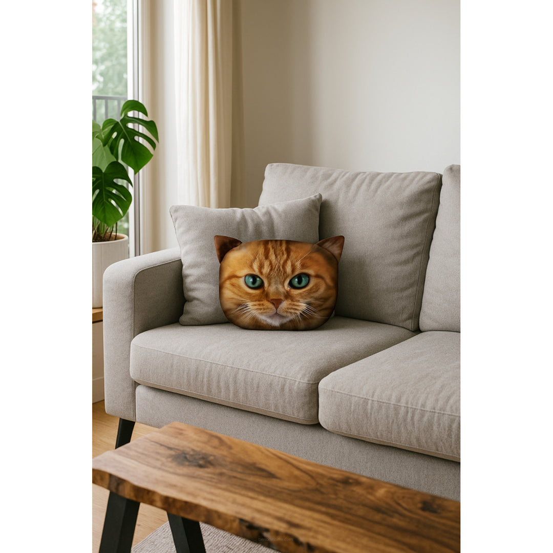 Bertoni díszpárna Cat Benek 30x45 cm, velúr, macskamintás, antiallergén betéttel