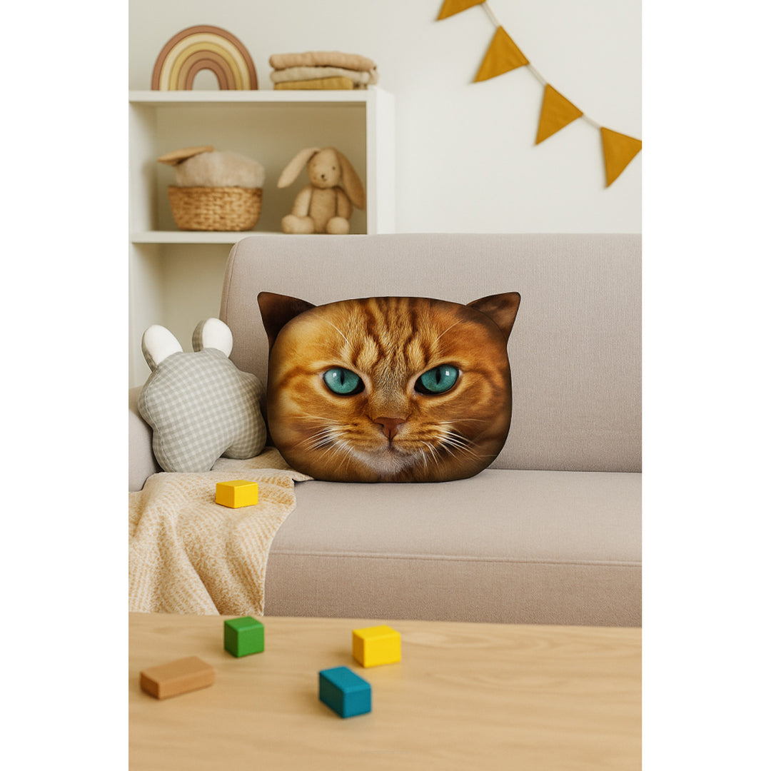 Bertoni díszpárna Cat Benek 30x45 cm, velúr, macskamintás, antiallergén betéttel