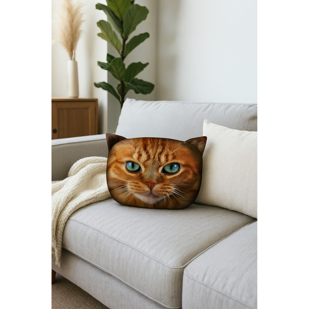 Bertoni díszpárna Cat Benek 30x45 cm, velúr, macskamintás, antiallergén betéttel