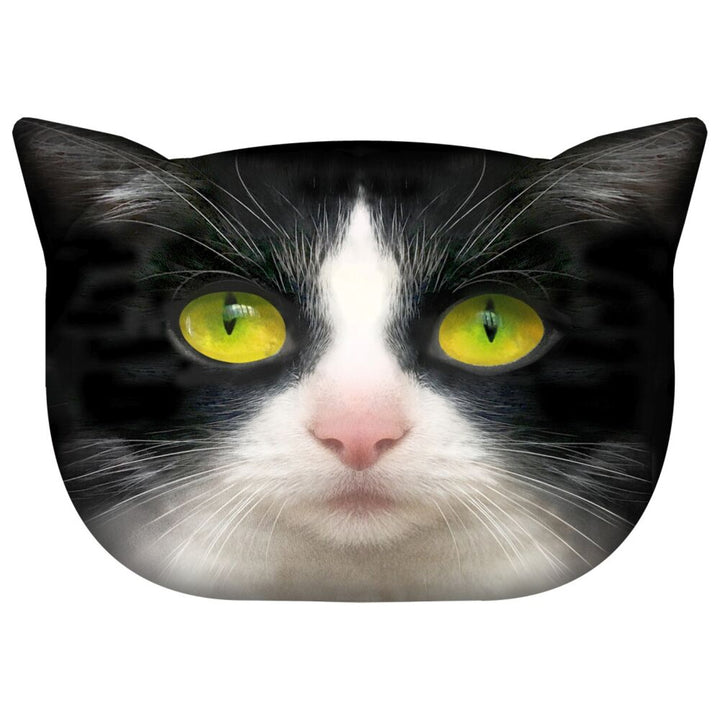 Bertoni Cat Panda díszpárna 30x45 cm, velúr, macskamintás, antiallergén betéttel
