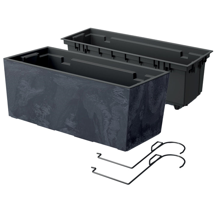 Urbi Case beton hatású horog és betétdoboz DUC400EW-S433 - antracit színben