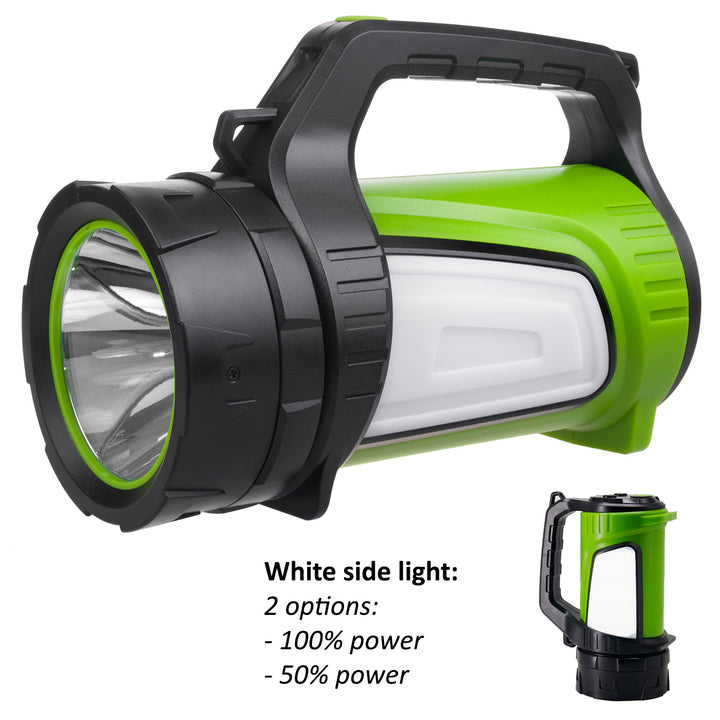 LED-es zseblámpa 3in1 Maclean, powerbank funkció, 3 fénymód, 5W XM-L-T6, hideg fehér 6500K, 3.7V 3x18650, 4500mAh, MCE345