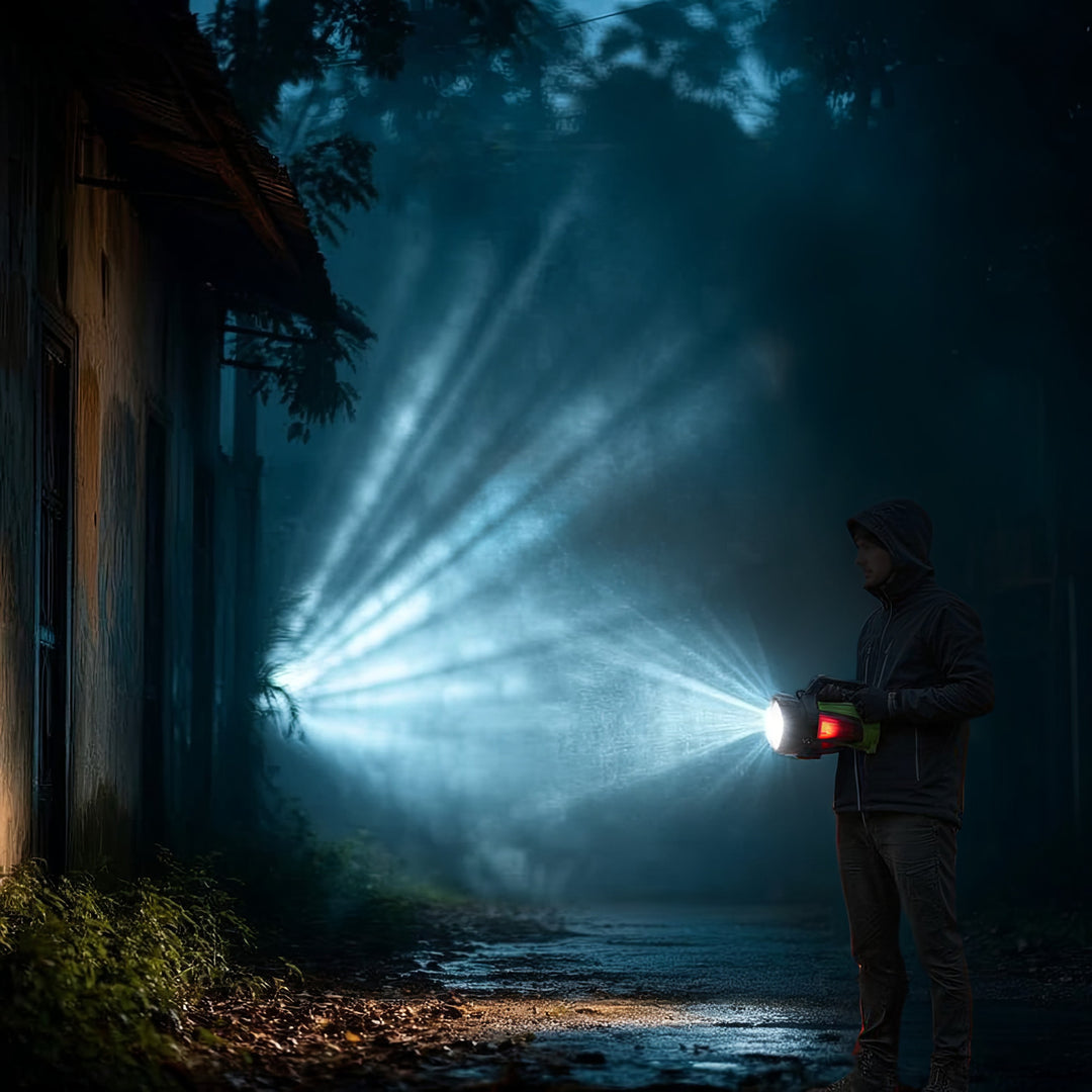 LED-es zseblámpa 3in1 Maclean, powerbank funkció, 3 fénymód, 5W XM-L-T6, hideg fehér 6500K, 3.7V 3x18650, 4500mAh, MCE345