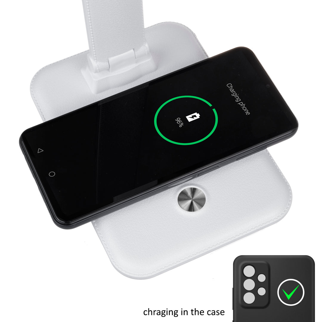 Maclean LED asztali lámpa, max. 9W, 220-240V AC, színváltós, dimmelhető, akkumulátoros töltő, 450lm, MCE616 W