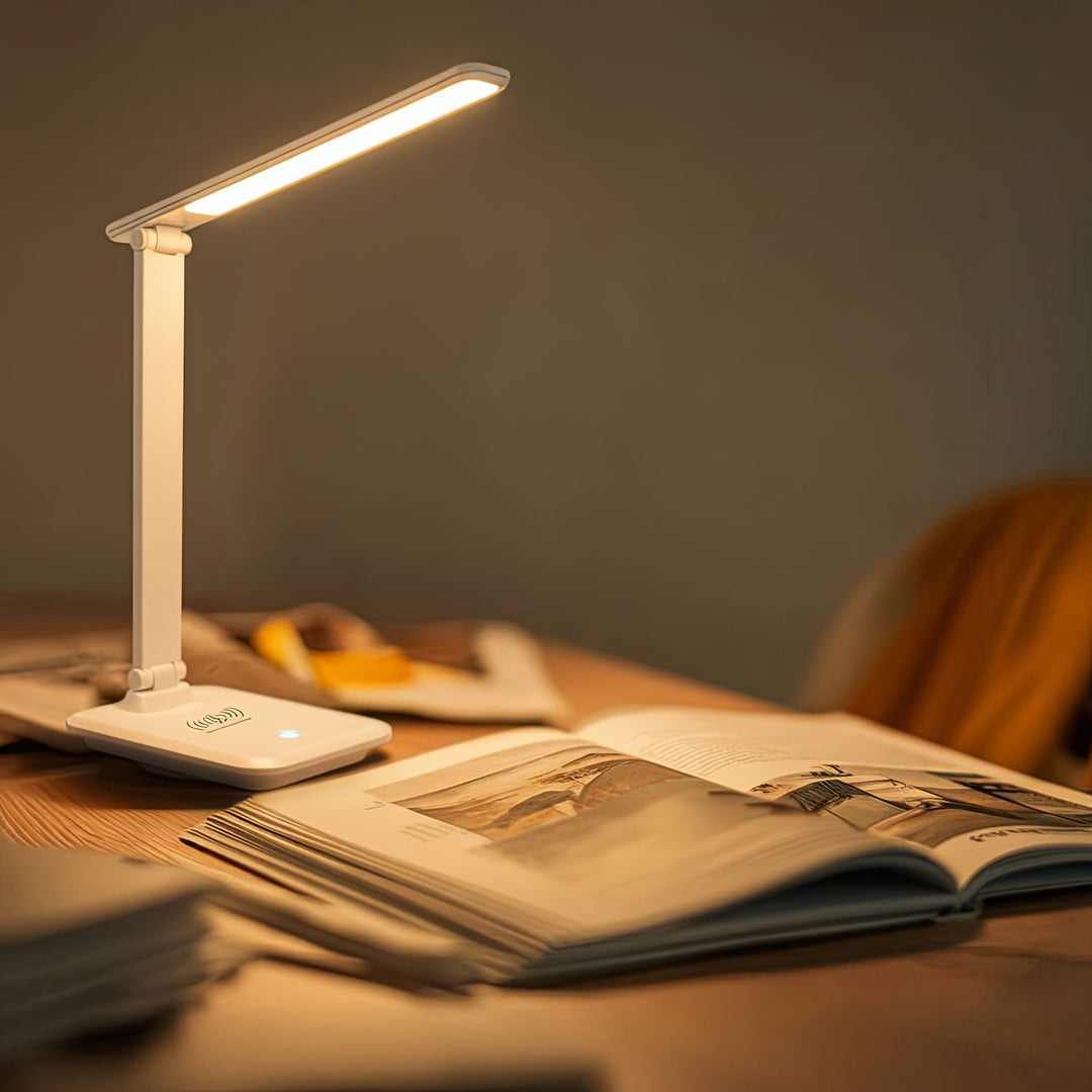 Maclean LED asztali lámpa, max. 9W, 220-240V AC, színváltós, dimmelhető, akkumulátoros töltő, 450lm, MCE616 W