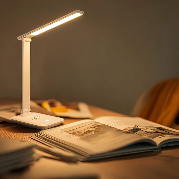 Maclean LED asztali lámpa, max. 9W, 220-240V AC, színváltós, dimmelhető, akkumulátoros töltő, 450lm, MCE616 W
