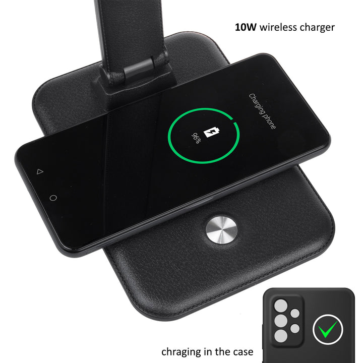 Maclean LED asztali lámpa, max. 9W, 220-240V AC, színváltós, dimmelhető, akkumulátoros töltő, 450lm, MCE616 B