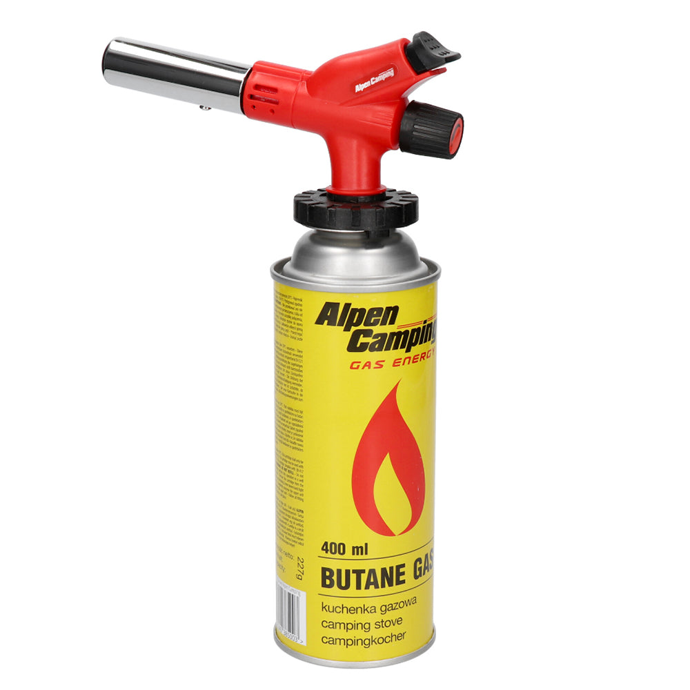 Alpen Camping patronos égő, lánghőmérséklet 1700 C., piezo gyújtás, lángszabályozás, ETNA