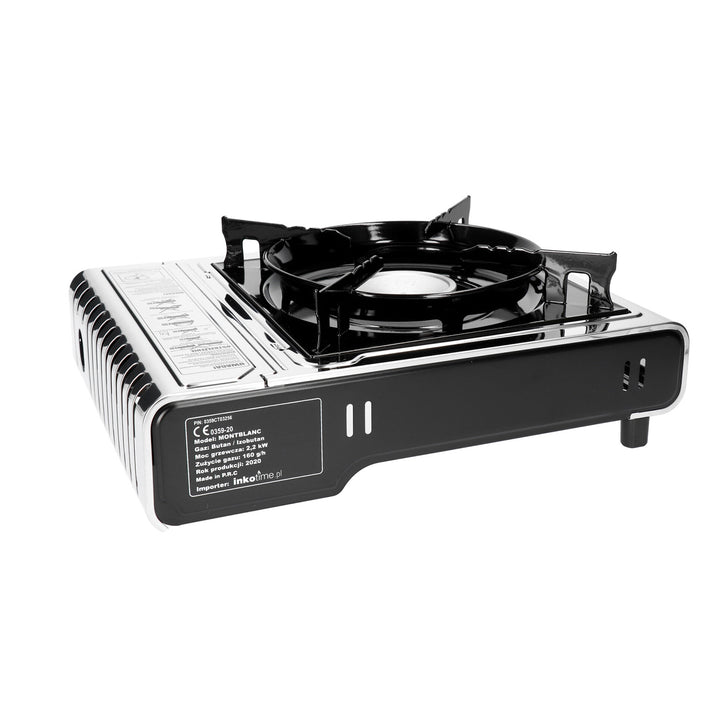 Alpen Camping kempingfőző, teljesítmény: 2,2 kW, gázfogyasztás 160g/h, piezo gyújtás, MONT BLANC