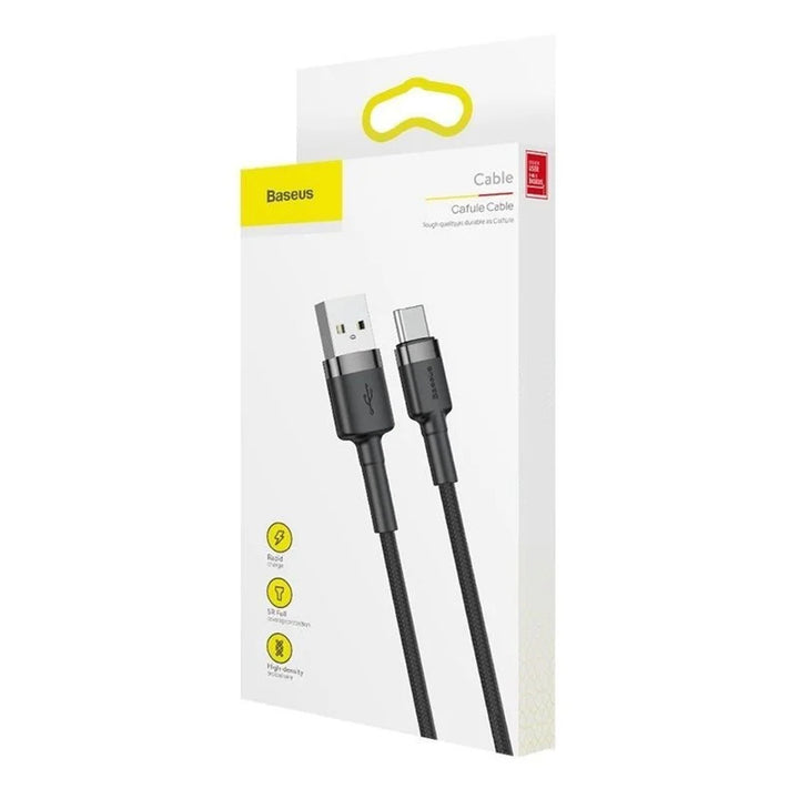 USB - USB-C kábel 3m Baseus Cafule CATKLF-UG1 Quick Charge 2A kábel gyors töltéshez
