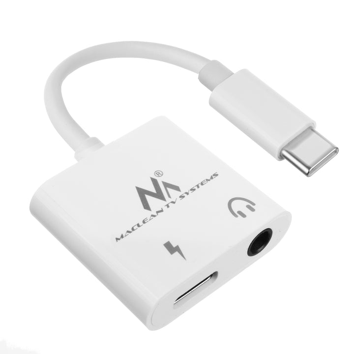 Adapter USB Type-C - 3,5 mm-es mini jack z Power Delivery (PD) 30W DAC AC1279 Maclean, MCTV-848