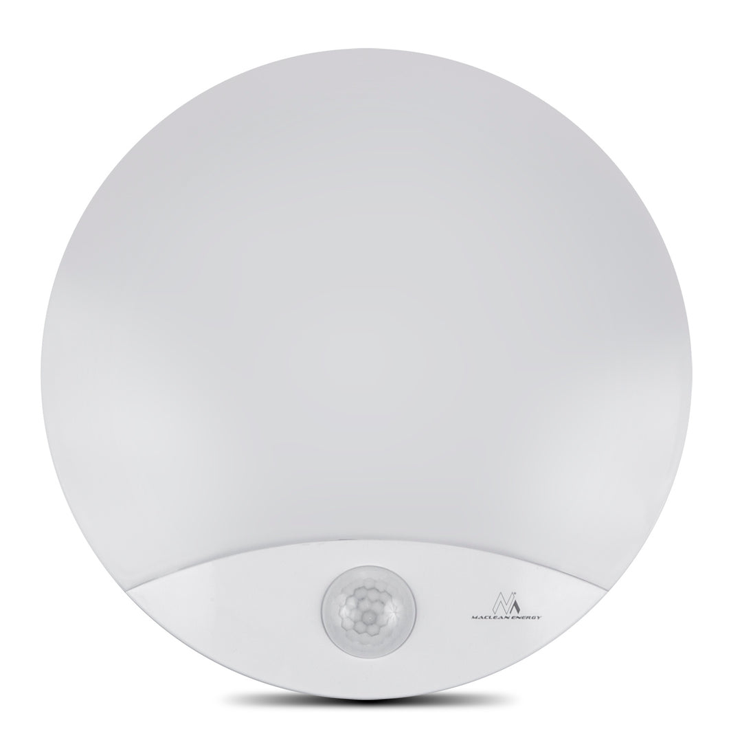 Maclean mozgásérzékelő LED lámpa, infravörös, fehér, 10W, IP44, természetes fehér (4000K), 900lm, MCE357 W