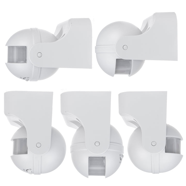 Maclean PIR mozgásérzékelő, infravörös, IP44, fehér, hatótávolság 12m, max. terhelés 800/1200W, MCE358 W