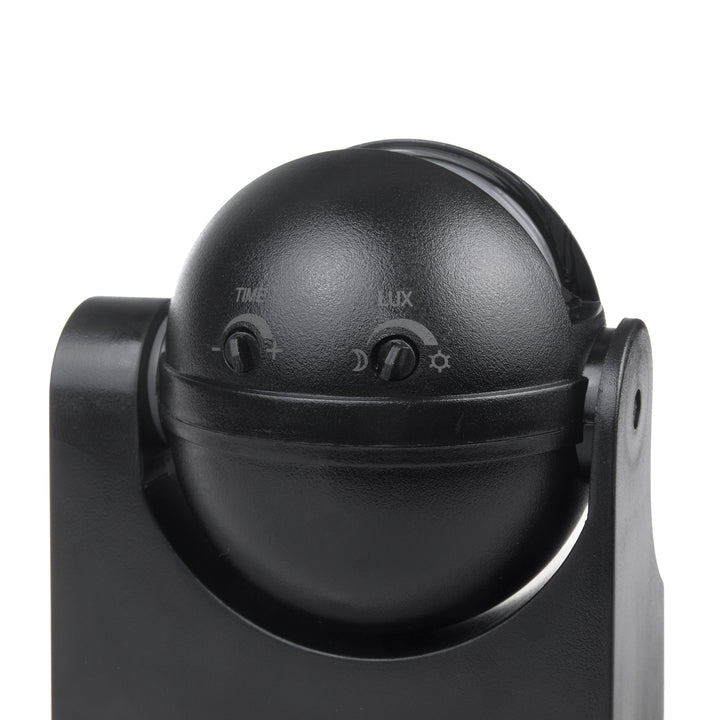 Maclean PIR mozgásérzékelő, infravörös, IP44, fekete, hatótávolság 12m, max. terhelés 800/1200W, MCE358 B