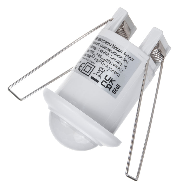 Maclean PIR mozgásérzékelő, mennyezetre szerelhető, hatótávolság 6m, max. terhelés 300/150W, MCE359