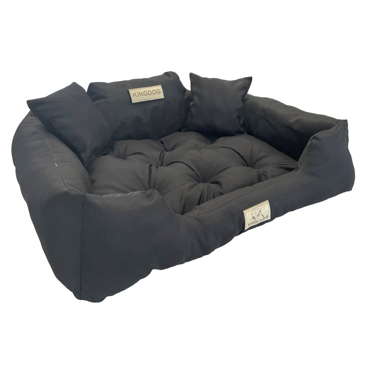 Nagy kutya, macska ágy 75 x 65 Fekete- Kingdog méret M
