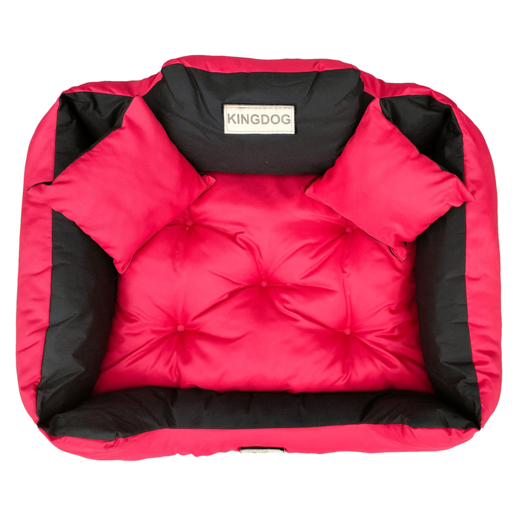 Nagy kutya, macska ágy 75 x 65 Piros - Kingdog méret M