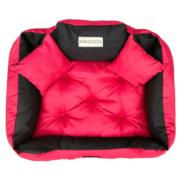 Nagy kutya, macska ágy 75 x 65 Piros - Kingdog méret M