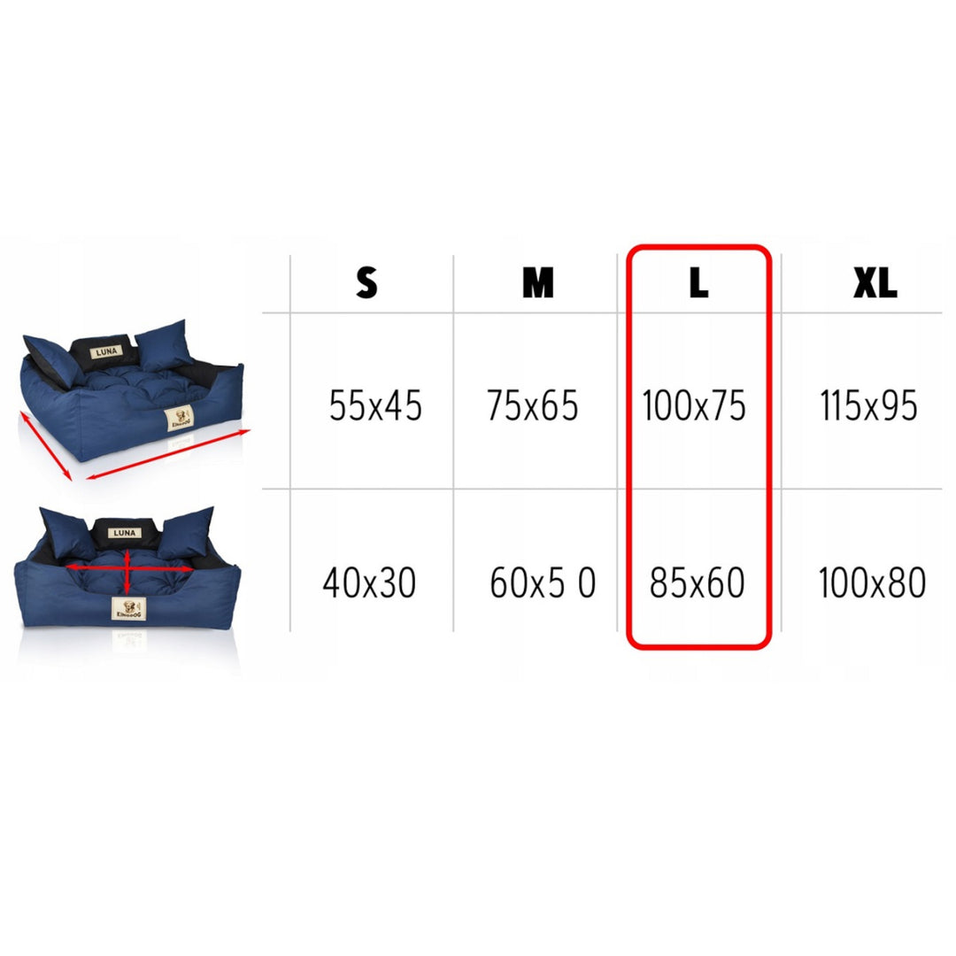 Nagy kutya, macska ágy 100 x 75 Zöld - Kingdog méret L