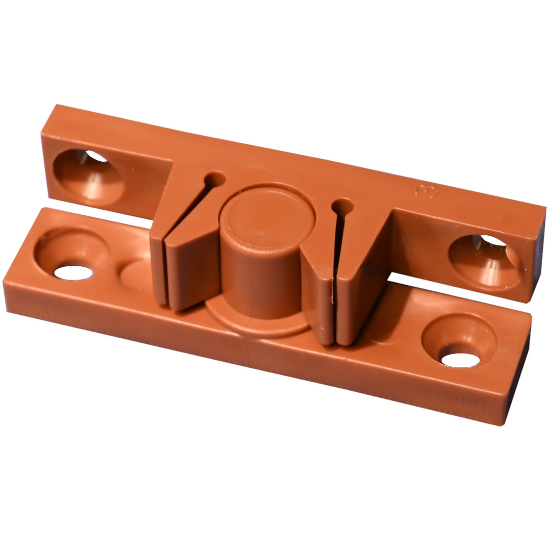 Fogantyú - zár szúnyoghálós ajtókhoz - arany tölgy ( csomag - 10 db )