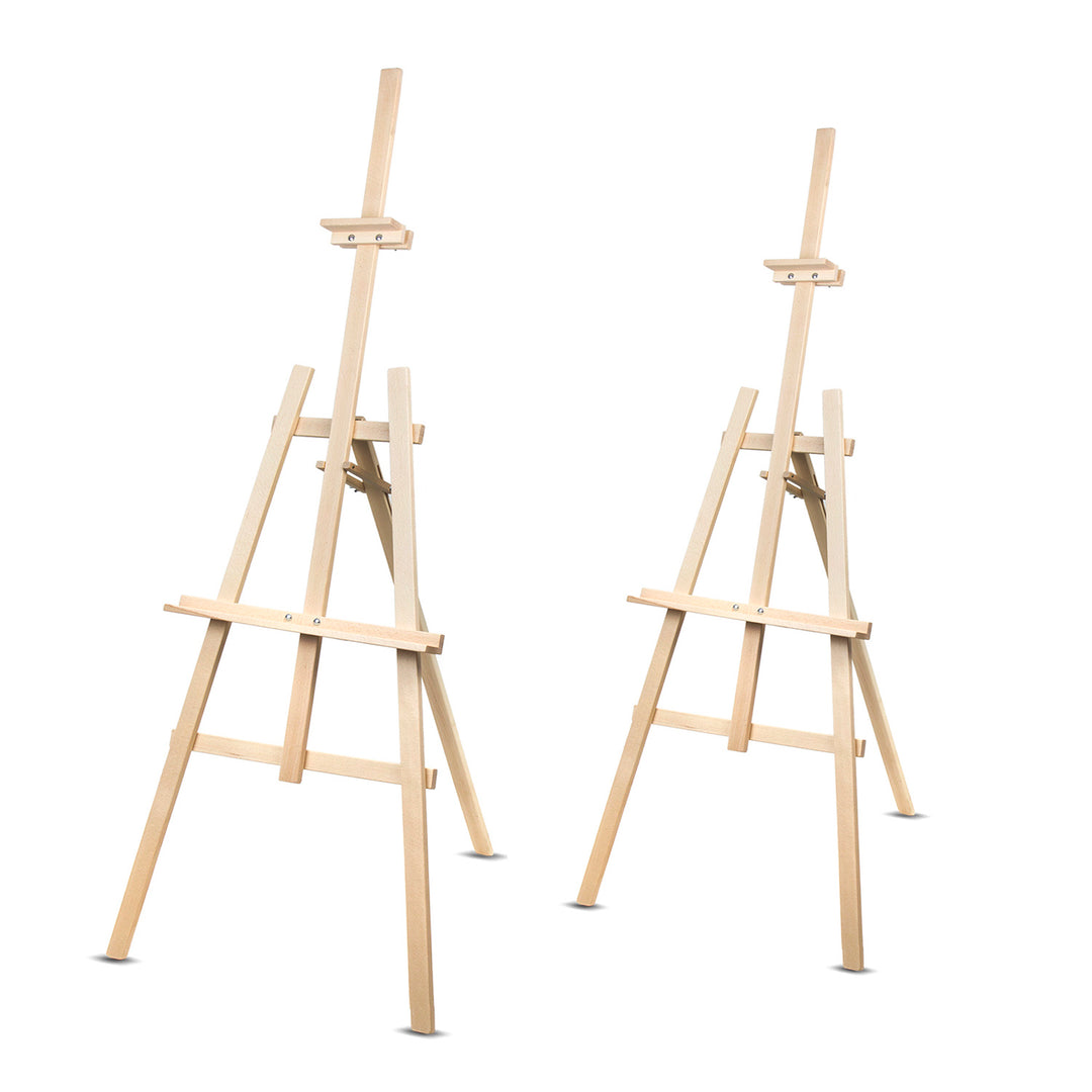 Két darab 150 cm-es festőállvány készlet bükkfából Woodok