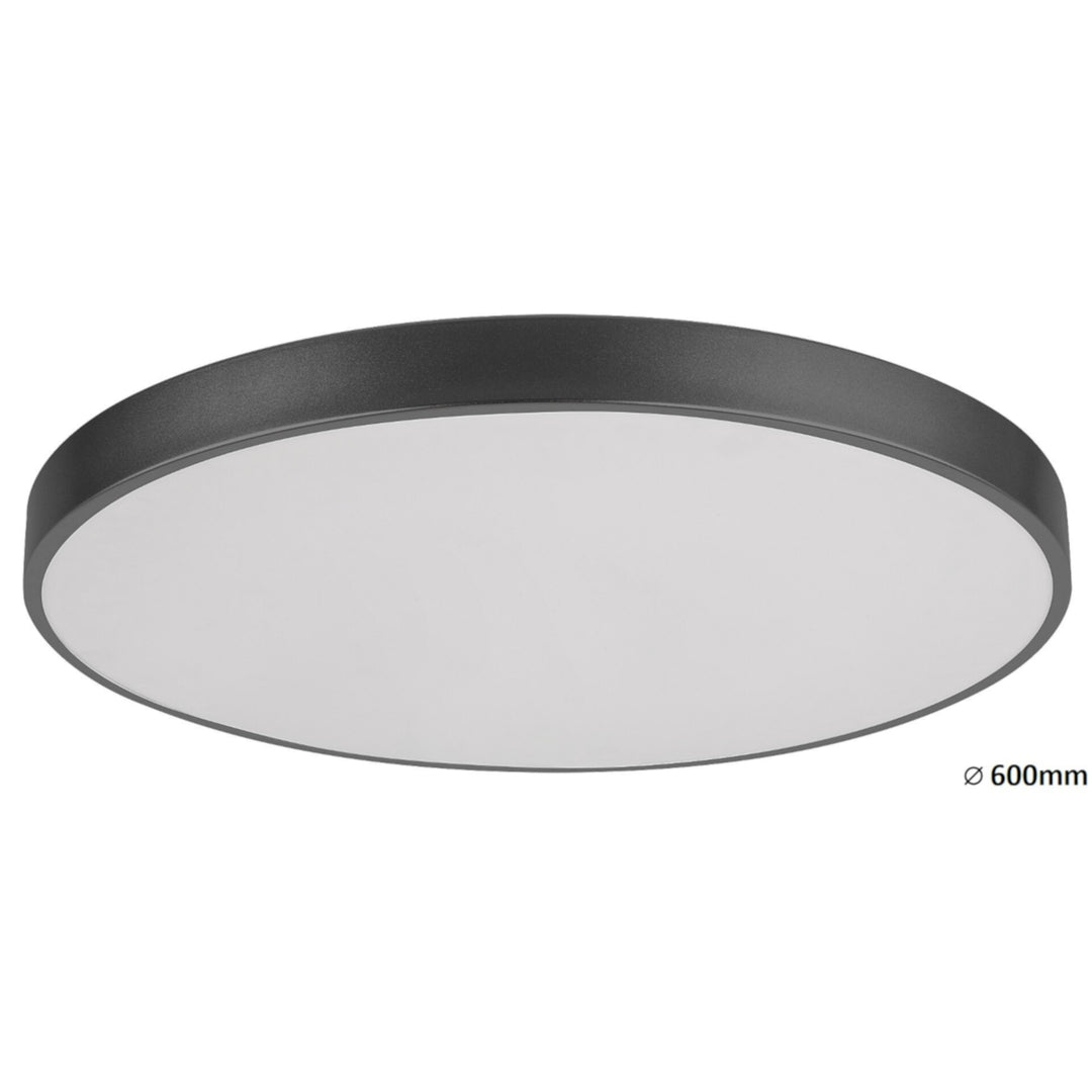 Mennyezeti lámpa Tesia, ind. Ceil.LED 60W, m.fekete,D60cm - mennyezeti plafond