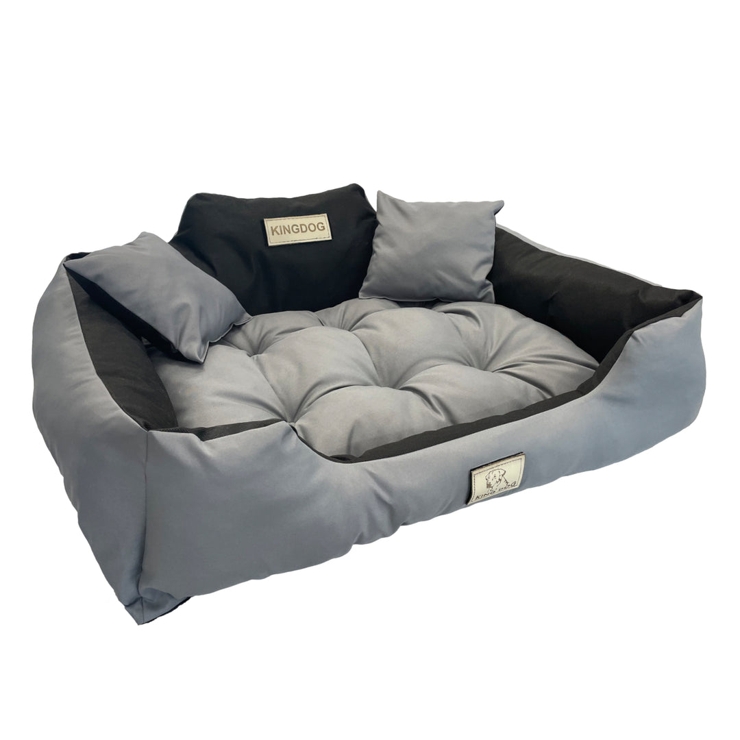 Kutya, macska ágy 55 x 45 Sötétszürke Kingdog méret S