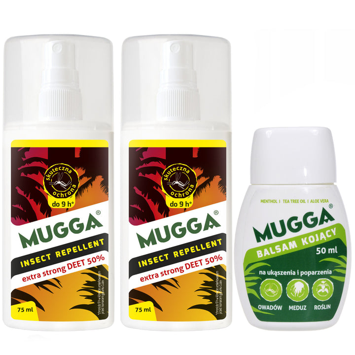 Mugga szett 2x Mugga Spray 50% 75ml + Mugga nyugtató testápoló 50ml