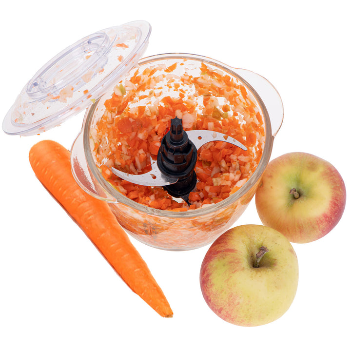 Aprítógép üveg tállal Adler AD 4082 300W rozsdamentes acél pengékkel