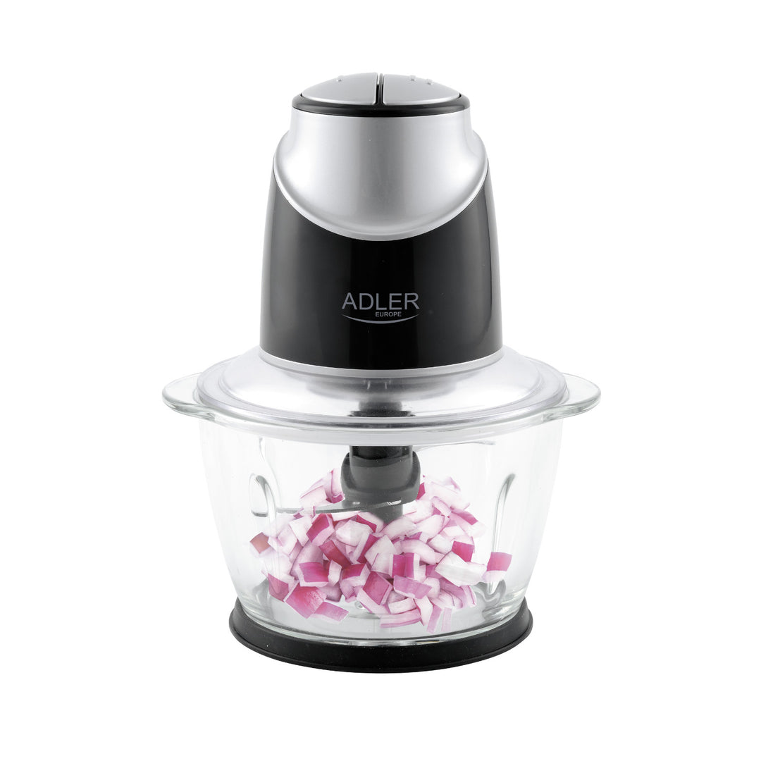 Aprítógép üveg tállal Adler AD 4082 300W rozsdamentes acél pengékkel