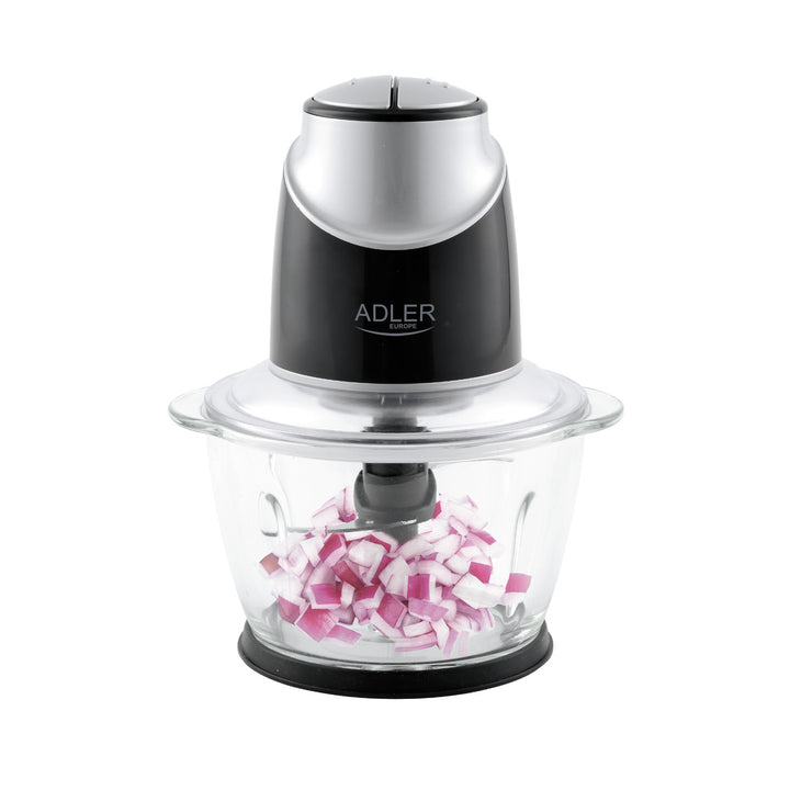 Aprítógép üveg tállal Adler AD 4082 300W rozsdamentes acél pengékkel