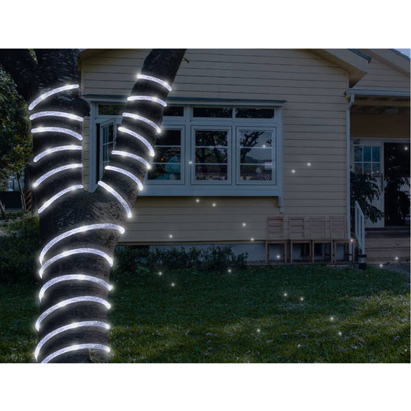 ML54SZ 100 LED 10m-es dekoratív kábel csillogó ezüst hideg fehér IP44