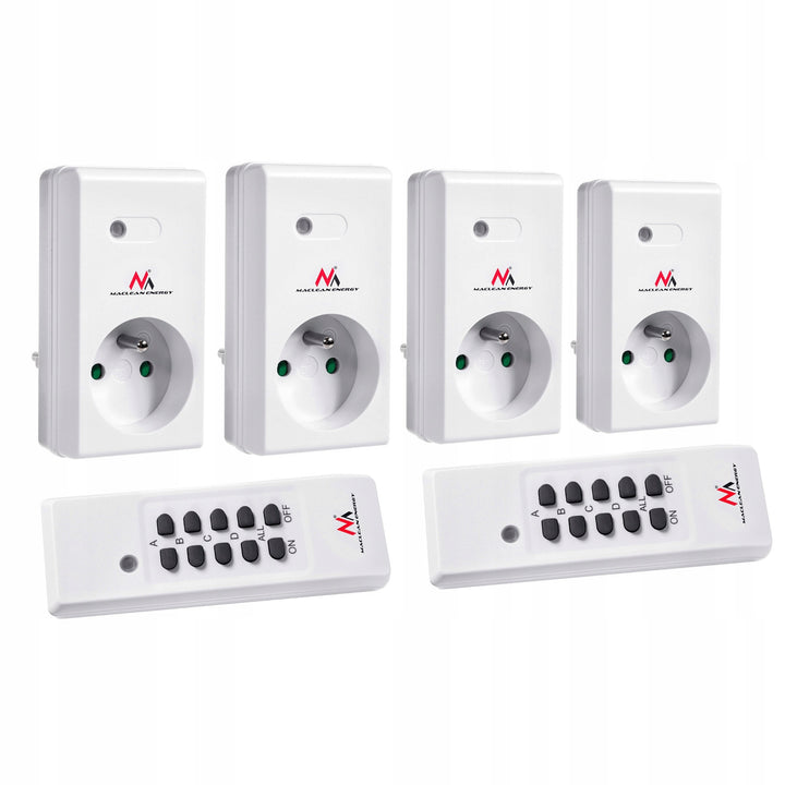 Vezeték nélküli aljzatok MCE153 4 db. 3600W + 2 távirányító + elemek a távirányítókhoz