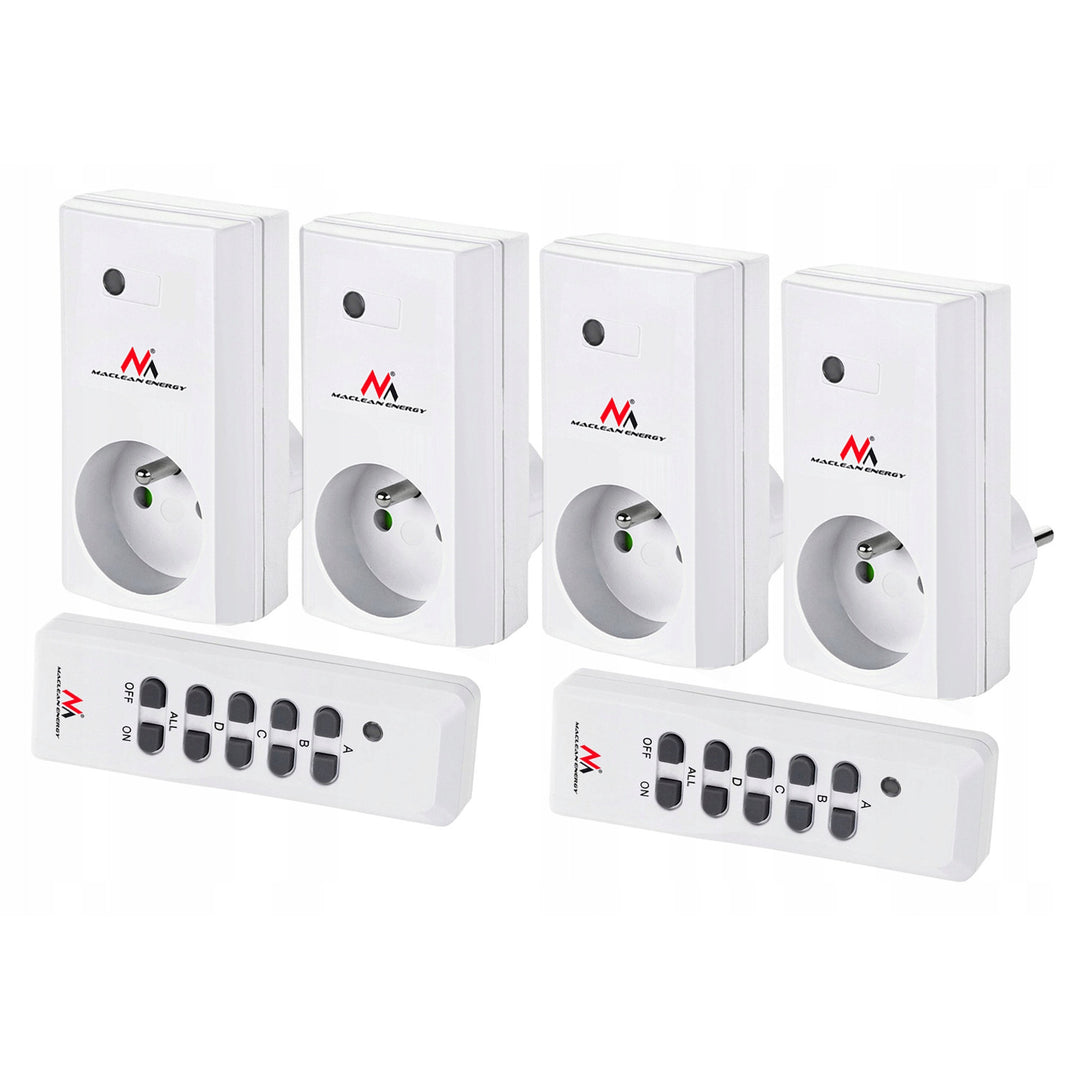 Vezeték nélküli aljzatok MCE153 4 db. 3600W + 2 távirányító + elemek a távirányítókhoz