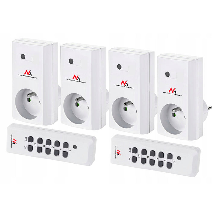 Vezeték nélküli aljzatok MCE153 4 db. 3600W + 2 távirányító + elemek a távirányítókhoz