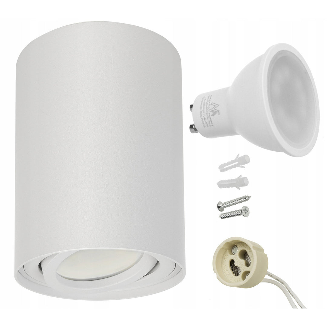 Maclean kerek plafond fehér MCE422 + LED izzó GU10 5W 4000K