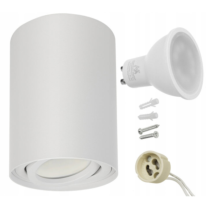 Maclean kerek plafond fehér MCE422 + LED izzó GU10 5W 4000K