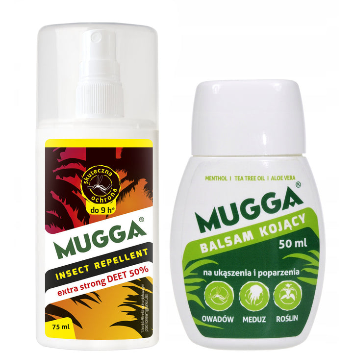 Mugga Strong 50% Deet szúnyogok ellen kullancsok ellen + Mugga Balzsam