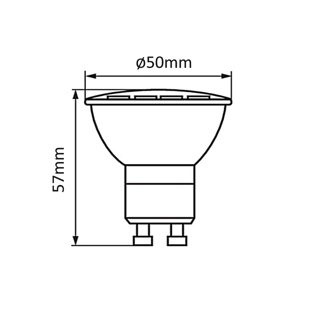 3x Maclean Round Plafond White MCE422 + 3x LED izzó GU10 5W 4000K