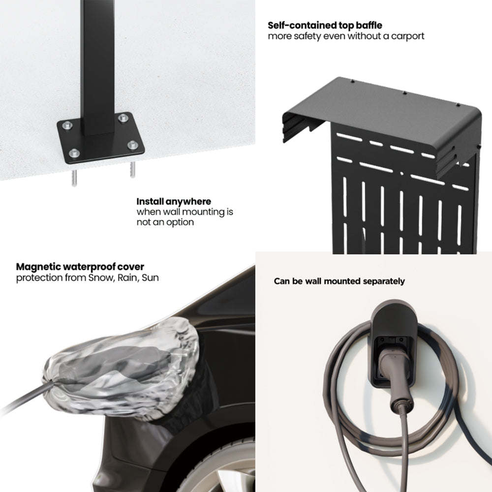 Külső állvány EV és PHEV autótöltőkhöz Maclean, acél, 15kg max, MCE456