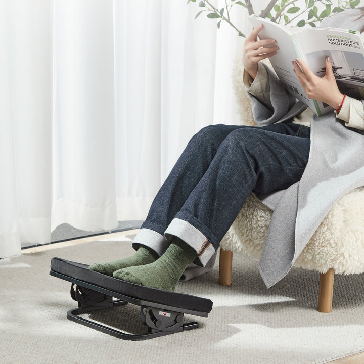 Maclean ergonomikus lábtartó, lábtámasz, fokozatmentesen állítható szög, kivehető párna, MC-460
