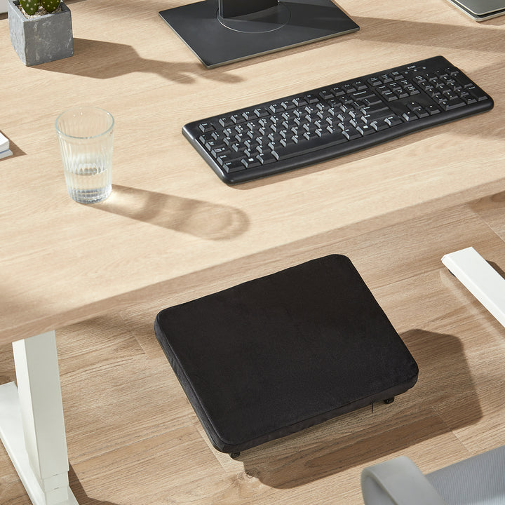 Maclean ergonomikus lábtartó, lábtámasz, fokozatmentesen állítható szög, kivehető párna, MC-460