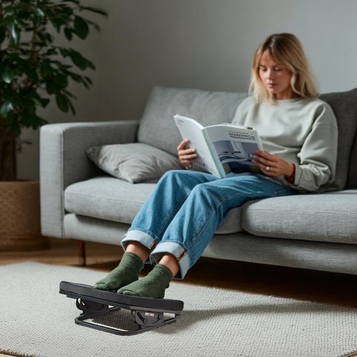 Maclean ergonomikus lábtartó, lábtámasz, fokozatmentesen állítható szög, kivehető párna, MC-460