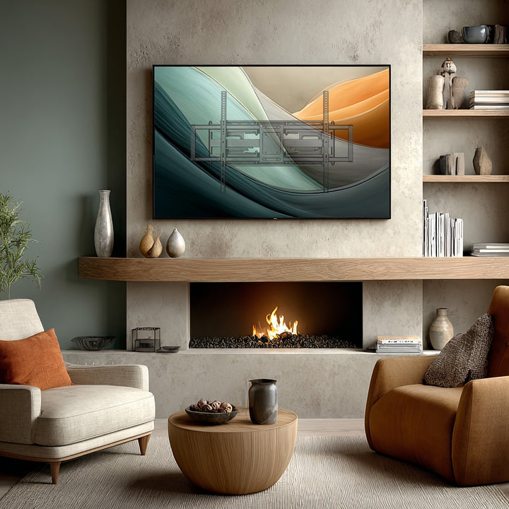 Economy TV tartó Maclean, max VESA900x600, 60-120", 120kg, fekete, MC-482