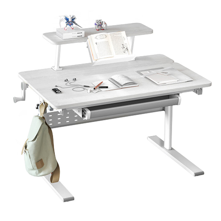 Ergo Office gyermek íróasztal, állítható magasságú, szürke, max 40kg,900x600mm, ER-483