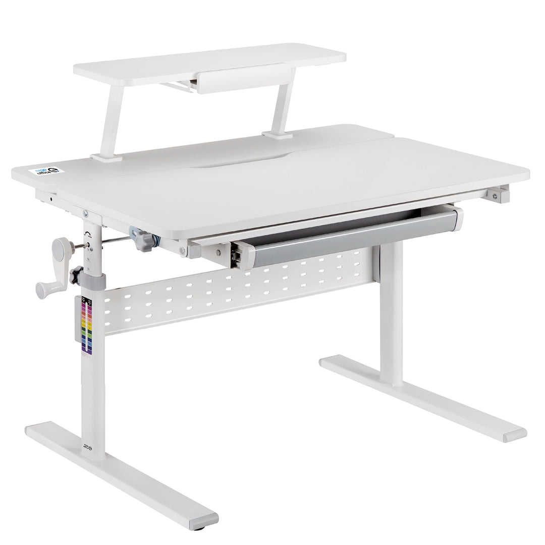 Ergo Office gyermek íróasztal, állítható magasságú, szürke, max 40kg,900x600mm, ER-483