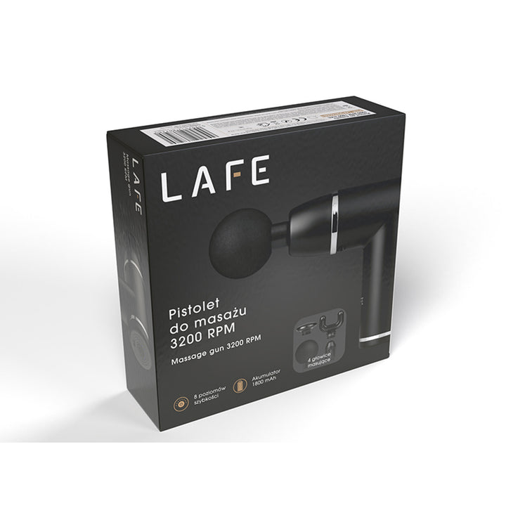 Lafe masszázspisztoly GUN001 3200 RPM 1800 mAh 10W újratölthető akkumulátorral